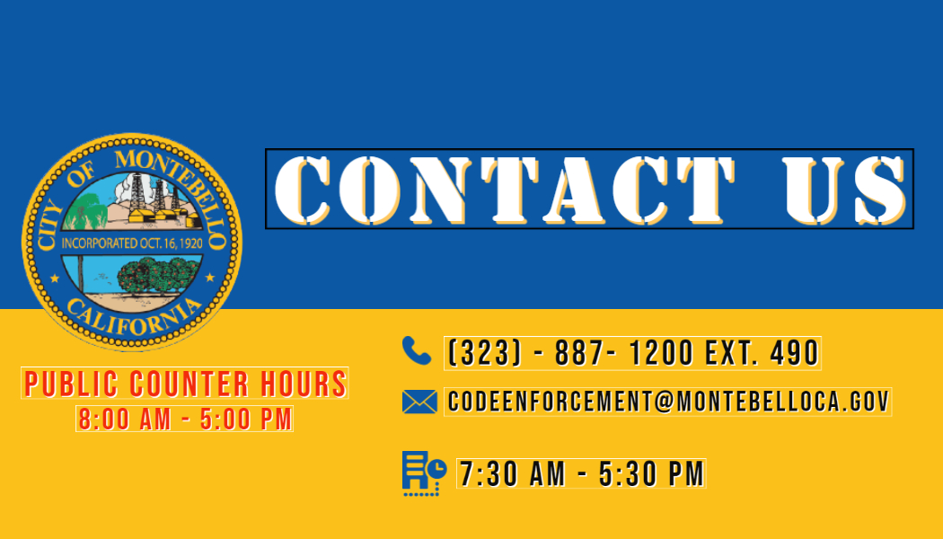 Code Enforcement Division City of Montebello